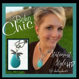 Tibetan Dragonfly Alight Statement Necklace